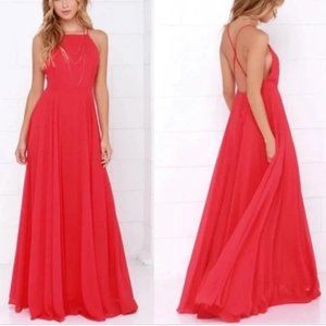 Lulu’s Mythical Kind of Love Red Maxi Dress